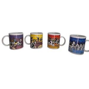 Sherwood 2003 Musical Cows Mugs Set 4 Mootown Rhythm & Blues Jammin Jazz Cows
